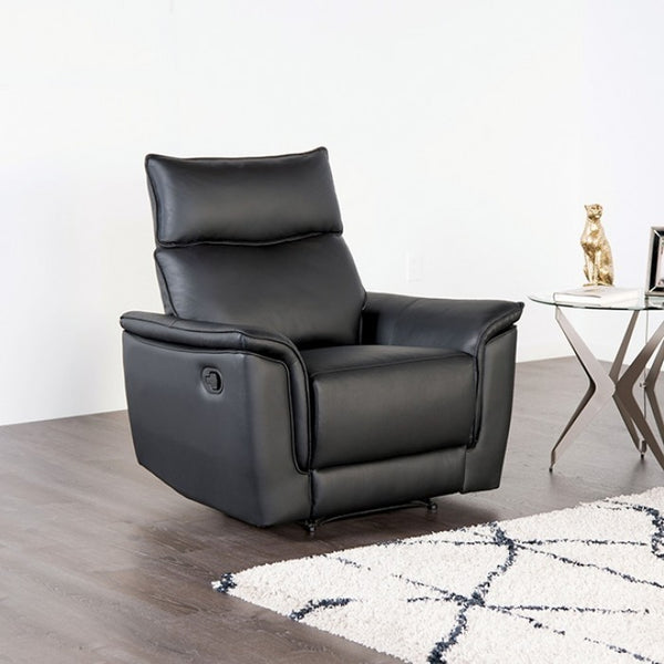 Furniture of America Bienne Black Transitional Recliner Chair Model FM69002BK-CH-M
