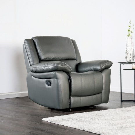 Furniture of America Glarus Dark Gray Transitional Recliner Chair Model FM69003DG-CH-M