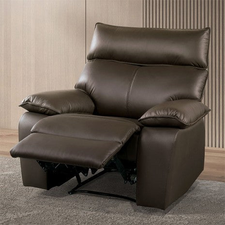 Furniture of America Onoria Brown Contemporary Manual Recline Chair Model FM69008BR-CH-M
