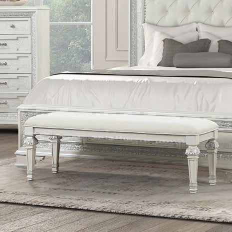 Furniture of America Stella Mia Creamy White Traditional Bench Model FM70000WH-BN