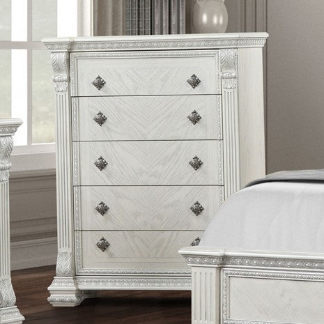 Furniture of America Promenade Wire Brushed White Traditional Chest Model FM70001WH-C