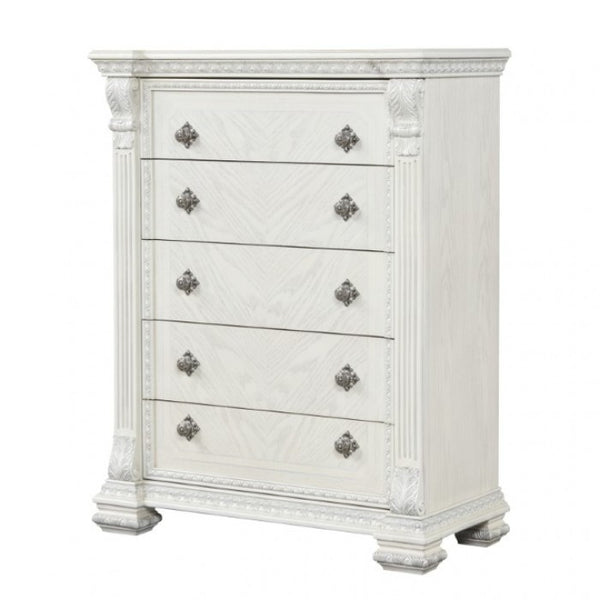 Furniture of America Promenade Wire Brushed White Traditional Chest Model FM70001WH-C