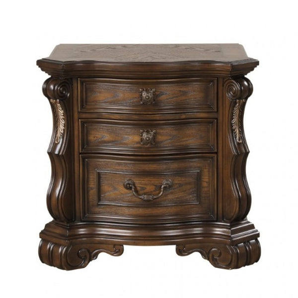 Furniture of America Leovanni Dark Brown Traditional Nightstand Model FM70003DB-N