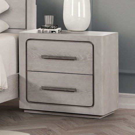 Furniture of America Crowthorne White Oak Contemporary Nightstand Model FM70100AK-N