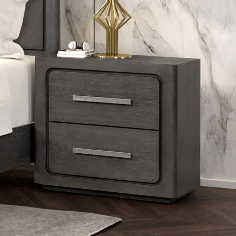 Furniture of America Crowthorne Warm Gray Contemporary Nightstand Model FM70100GY-N