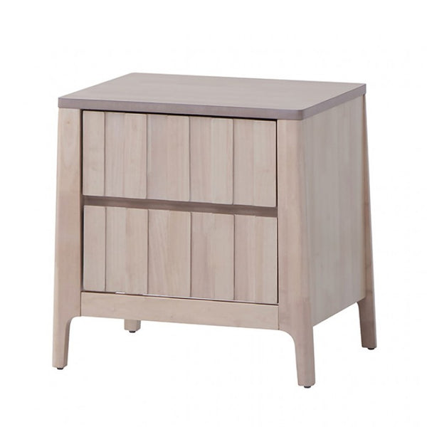 Furniture of America Gervais White Wash Mid-Century Modern Night Stand Model FM7105WH-N