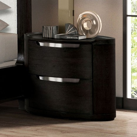 Furniture of America Osterley Black Modern Contemporary Nightstand Model FM71500BK-N