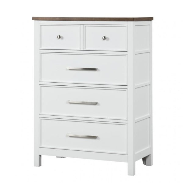 Furniture of America Pinetop White/Dark Brown Modern Farmhouse Chest Model FM7171WH-C