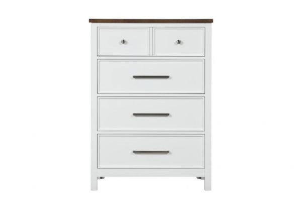 Furniture of America Pinetop White/Dark Brown Modern Farmhouse Chest Model FM7171WH-C
