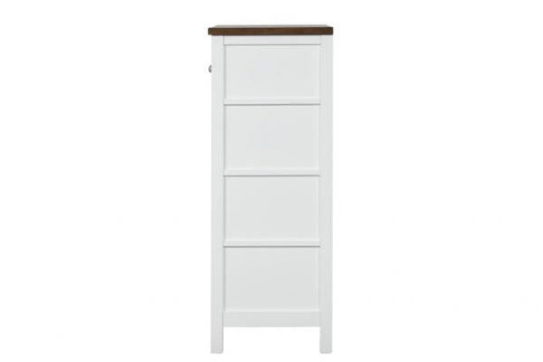 Furniture of America Pinetop White/Dark Brown Modern Farmhouse Chest Model FM7171WH-C