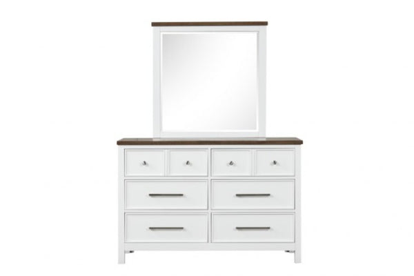 Furniture of America Pinetop White/Dark Brown Modern Farmhouse Dresser Model FM7171WH-D
