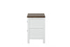 Furniture of America Pinetop White/Dark Brown Modern Farmhouse Nightstand Model FM7171WH-N