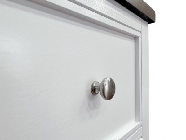 Furniture of America Pinetop White/Dark Brown Modern Farmhouse Nightstand Model FM7171WH-N