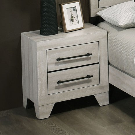 Furniture of America Dubuque Light Gray Contemporary Nightstand Model FM72003LG-N
