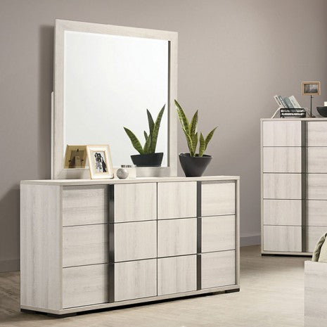 Furniture of America Horten White Wash Contemporary Dressser Model FM7200WH-D