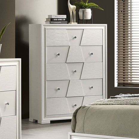 Furniture of America Holsted White Contemporary Chest Model FM72012WH-C