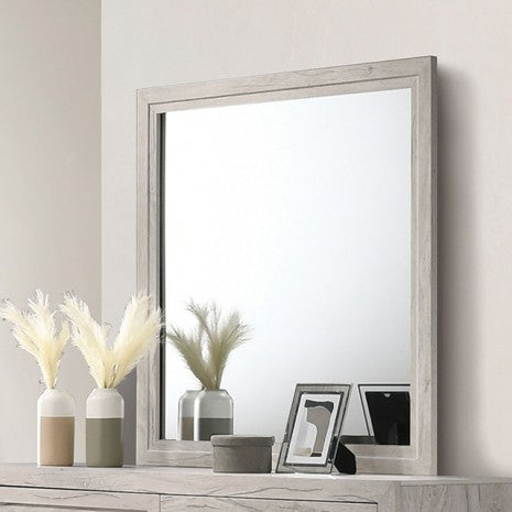 Furniture of America Mysen White Wash Contemporary Mirror Model FM7202WH-M