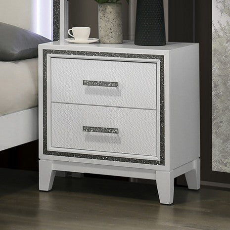 Furniture of America Lucida White Contemporary Night Stand Model FM7203WH-N