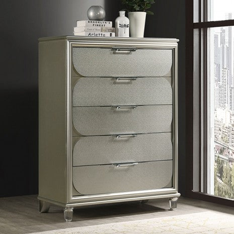Furniture of America Sheridan Silver Contemporary Chest Model FM72080SV-C