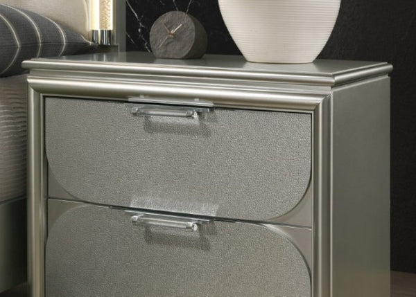 Furniture of America Sheridan Silver Contemporary Nightstand Model FM72080SV-N