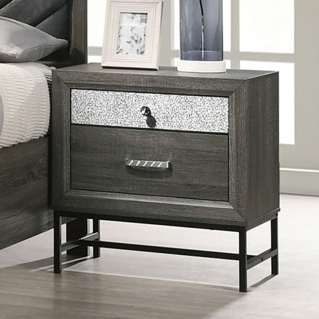 Furniture of America Voleta Gray Contemporary Night Stand Model FM7212GY-N