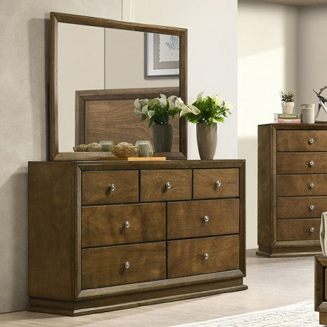 Furniture of America Kirkham Walnut Transitional 7-Drawer Dresser Model FM7213WN-D