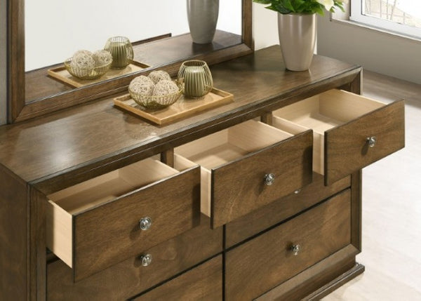 Furniture of America Kirkham Walnut Transitional 7-Drawer Dresser Model FM7213WN-D