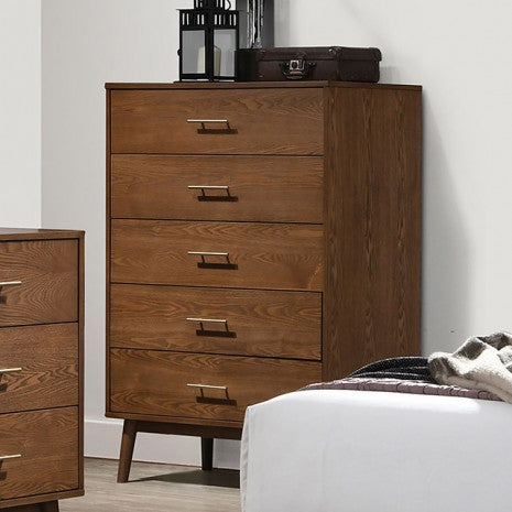 Furniture Of America Tromso Mid-Century Modern Veneer, Solid Wood, Others Walnut Chest | FM7220WN-C