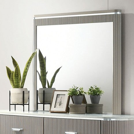 Furniture of America Aldridge Light Gray Contemporary Mirror Model FM7243GY-M