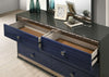Furniture of America Hartlepool Ash Gray/Indigo Blue Glam Dresser Model FM7250BL-D