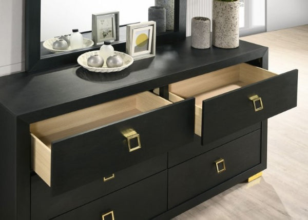 Furniture of America Latimer Black Contemporary Dresser Model FM7270BK-D