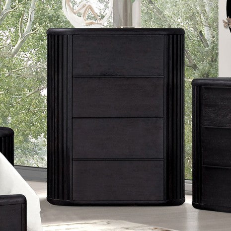 Furniture of America Hildesheim Black Modern Contemporary 4 Drawer Chest Model FM73000BK-C