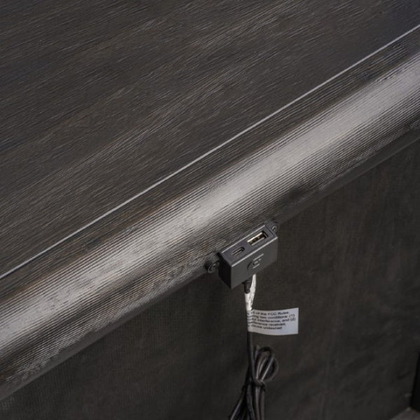 Furniture of America Hildesheim Black Modern Contemporary Nightstand Model FM73000BK-N2