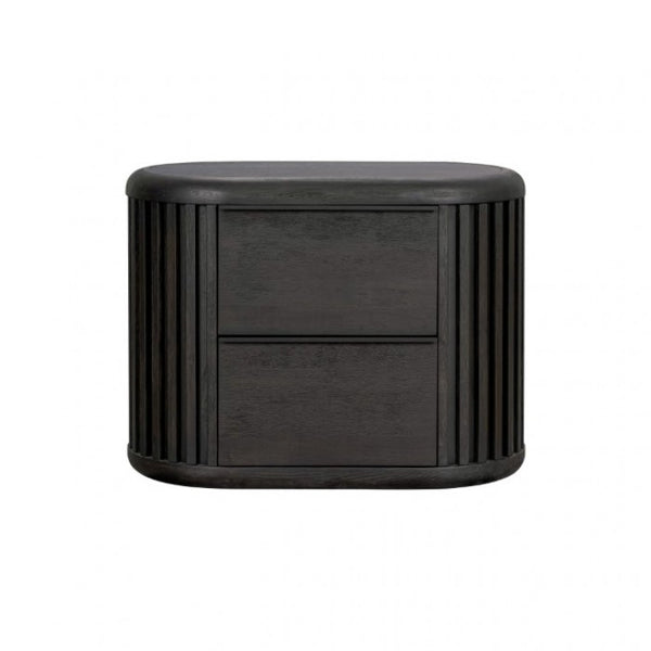 Furniture of America Hildesheim Black Modern Contemporary 2 Drawer Nightstand Model FM73000BK-N1