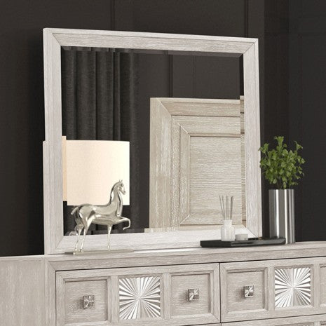 Furniture of America Argenthart Light Gray Transitional Mirror Model FM7368GY-M