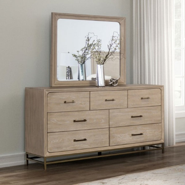 Furniture of America Sandnes Light Oak Transitional Mirror Model FM7369AK-M