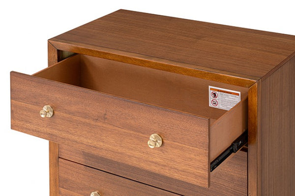 Furniture of America Hepburne Walnut Mid-Century Modern Chest Model FM74000WN-C