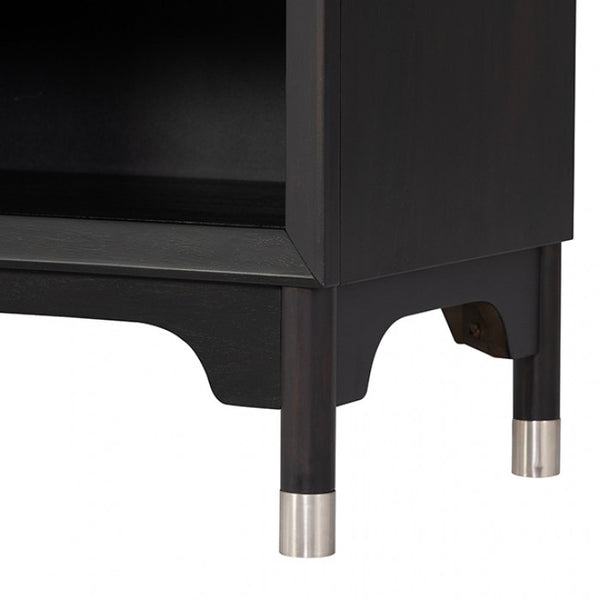 Furniture of America Torrance Black Mid-Century Modern Nightstand Model FM74002BK-N
