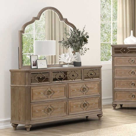 Furniture of America Lyris Rustic Oak Transitional Dresser Model FM7417AK-D