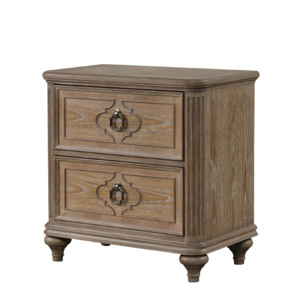 Furniture of America Lyris Rustic Oak Transitional Nightstand Model FM7417AK-N
