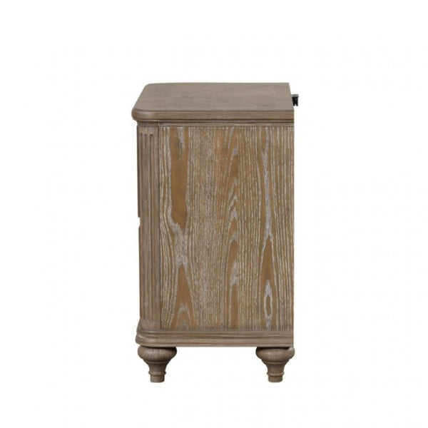 Furniture of America Lyris Rustic Oak Transitional Nightstand Model FM7417AK-N