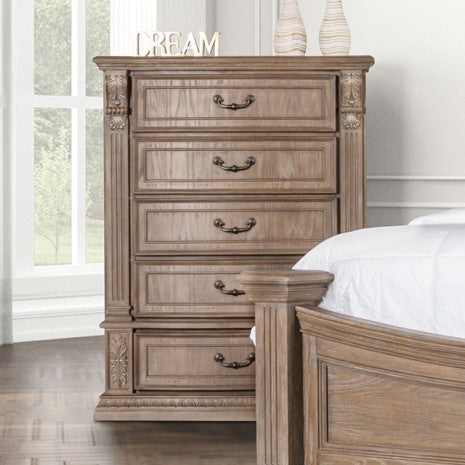 Furniture of America Seven Oaks Weathered Oak Transitional Chest Model FM7418AK-C