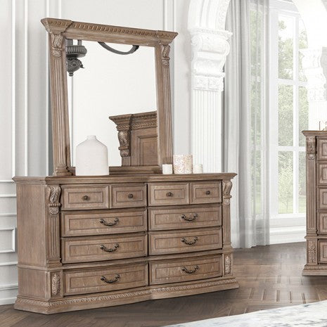 Furniture of America Seven Oaks Weathered Oak Transitional Dresser Model FM7418AK-D