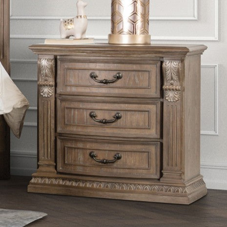 Furniture of America Seven Oaks Weathered Oak Transitional Night Stand Model FM7418AK-N