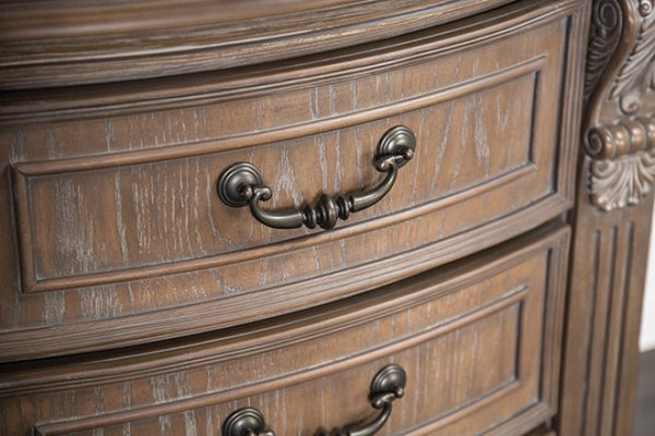 Furniture of America Seven Oaks Weathered Oak Transitional Night Stand Model FM7418AK-N