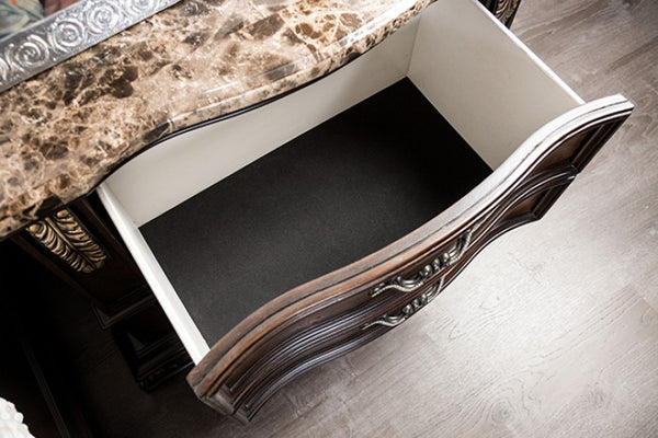 Furniture of America Aquilina Dark Cherry/Oak Traditional Night Stand, Usb Model FM7422CH-N