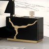 Furniture of America Goldsberg Black/Gold Contemporary Nightstand Model FM7425BK-N