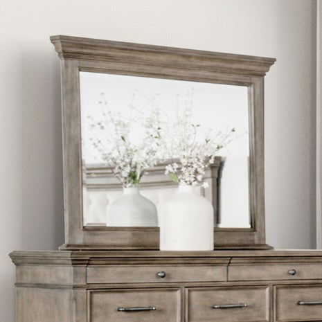 Furniture of America Philomath Aged Oak Transitional Mirror Model FM7430BR-M