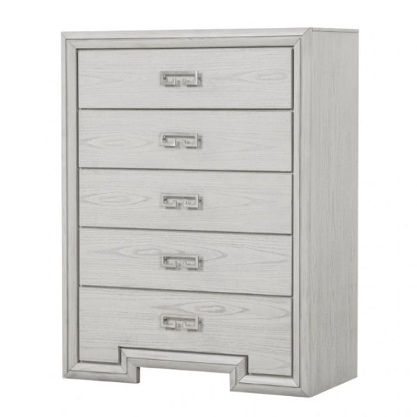 Furniture of America Basilone Rustic White Transitional Chest Model FM7440WH-C