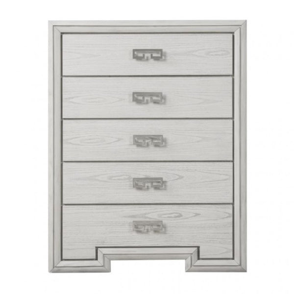 Furniture of America Basilone Rustic White Transitional Chest Model FM7440WH-C
